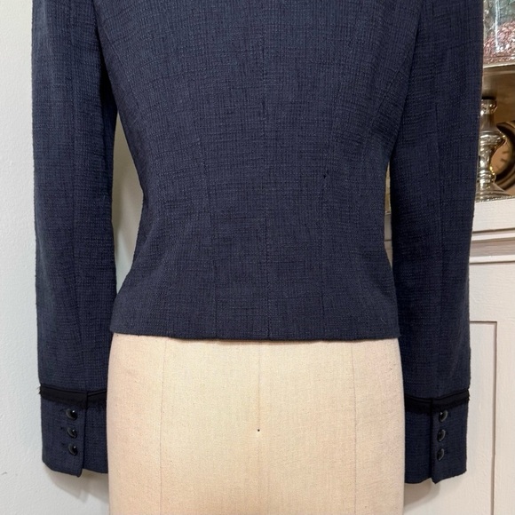 White House Black Market Tweed Military Style Crop Blazer Jacket Size 2 XS - Picture 8 of 11